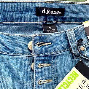 D. JEANS Recycled Vintage Denim High Waist Girlfriend Ankle Blue Jeans